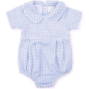 Blue Gingham Baby Romper